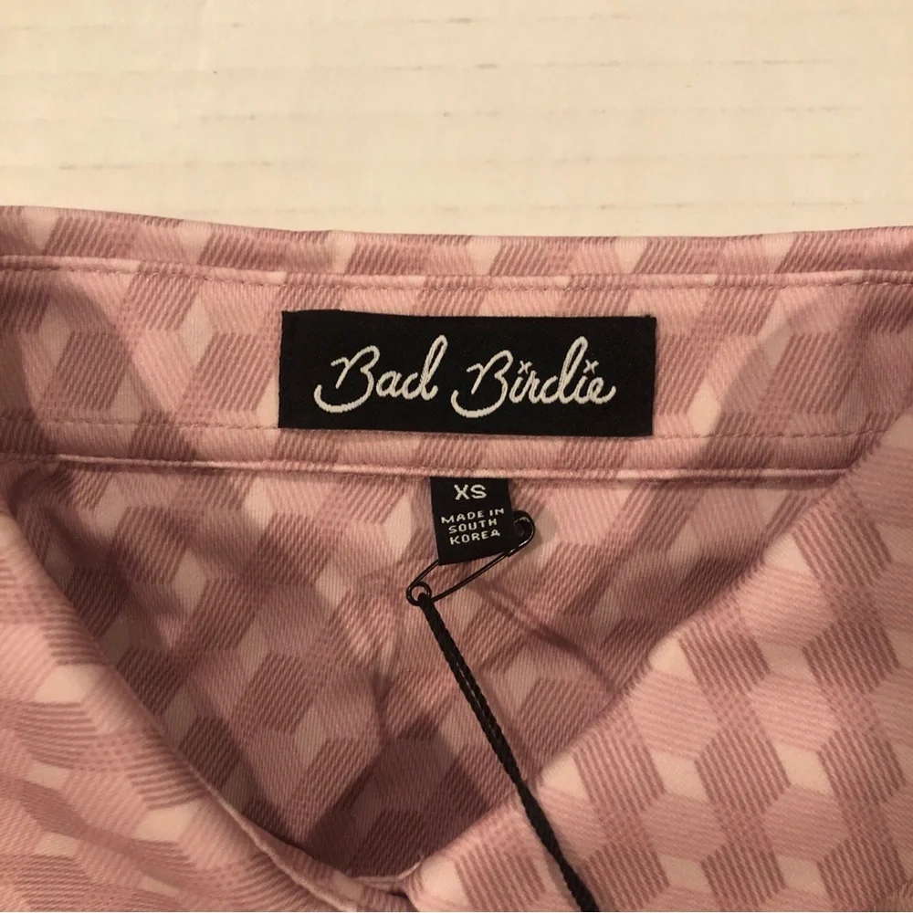 Bad Birdie Women's Size XS Core Polo SL Sleeveless Golf Geo Chip Petaluma - Picture 5 of 8